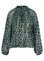 Freemans Verde Animal Metálico Blusa GB 20 Talla Grande (fm21-9) - £32.10 GBP