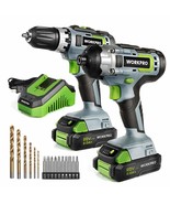 WORKPRO 20V Cordless Drill Combo Kit, Drill Driver and Impact Driver wit... - £135.38 GBP