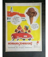 Vintage 1951 Howard Johnson&#39;s Hotel Ice Cream Full Page Original Ad 1221 - £5.21 GBP