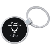 Proud Air Force Wife Keychain - Includes 1.25 Inch Loop for Keys or Back... - £8.51 GBP