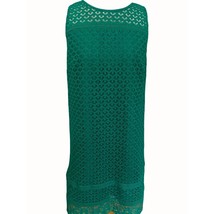 Ann Taylor Loft Womens Sleeveless Sheath Dress 8 Crocheted Back Zip Lined Green - £25.33 GBP