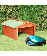 vidaXL Lawn Mower Garage Brown, Green Solid Firwood, Plywood Medium - $205.50 CAD