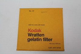 Kodak 149 8765  Wratten Filter 125MM 5&quot; SQ Gel Filter No. 57 Green 149-8... - $44.54