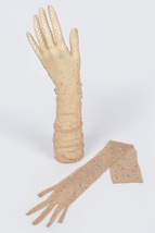   Rhinestone Mesh Long Gloves - $19.75