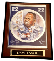 Emmitt Smith 8x10&quot; Picture Wood Frame Official NFL Dallas Cowboys Wall Plaque - £23.69 GBP