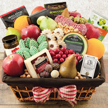 Bountiful Farmhouse Feast: Fruit & Snacks Gift Basket - $253.99
