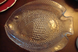 8 Vintage Pasabahce Turkey Clear Glass Fish Shaped trays 10&quot; [*glass1] - £59.35 GBP