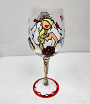 Bottoms Up 95 And Sunny Bride to Be Wine Glass 15 oz Hand Painted New In Box - £11.98 GBP