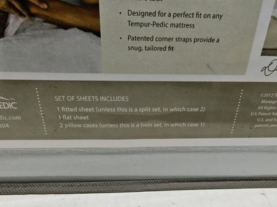 Tempur-Pedic Dream Fit Sheet Set Split California King New Sky Blue 100% Cotton Item image 6