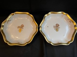 BROWN ROSE Royal Copenhagen set of 2 serving plates - made in Denmark - $238.81