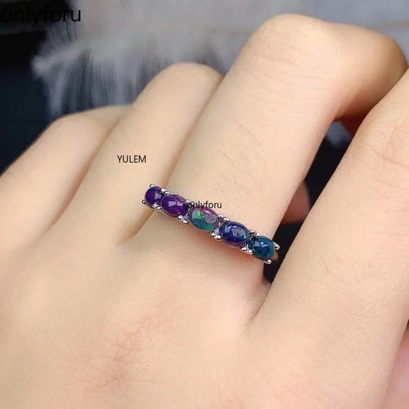 Boutique Jewelry 925 Sterling Silver Inlaid Natural Black Opal Necklace Ring Ear - £28.03 GBP