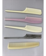 5 X VTG Hair Combs Lot Rat Tail Fuller Imperial - $18.66