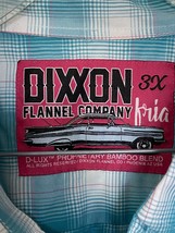 Dixxon Flannel Co Fria Shirt Mens 3XL XXXL Blue Gray Pink Plaid Button Up Bamboo - £50.93 GBP