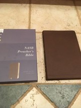 1995 Nasb Preacher&#39;s Bible Durable Lay Flat Brown Cover Large Print 10 Point - $38.36