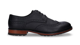 Brogue shoes men dress black wing tip classic on vegan leather breathabl... - $150.48+