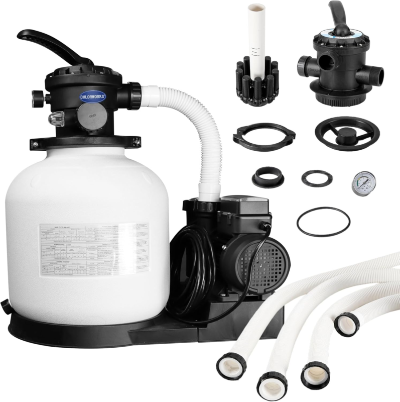  Ground Pool 3036 GPH, up to 20,000 GAL Pools, 6-Way Valve Improved Circ... - $367.13
