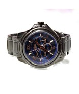 New Armitron 20/4924DG 6P29 Blue Chronograph Gunmetal Stainless Steel Me... - $83.14