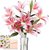 Snail Garden&#39;S Faux Tiger Lily Bouquets For Home Hotel Flower Arrangements Party - £28.43 GBP