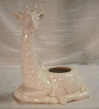 Giraffe Succulent Planter Tabletop Decorative Plant Pot White Ceramic Si... - $42.56