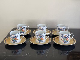 Bernardaud Limoges Borghese Demitasse Espresso Cupas and Saucers Set of 6 - £200.96 GBP