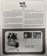 American Wildlife Mail Cover FDC &amp; Info Sheet Cats 1987 - £7.73 GBP