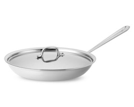 All-Clad D3 Stainless Steel 3-Ply Bonded 12- inch Fry-Pan with Lid - $116.86