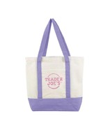 Trader Joe&#39;s Pastel Mini Canvas Tote Bags 2025 PURPLE - $36.25