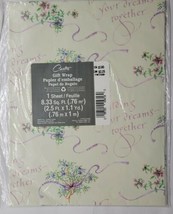 Vintage Carlton Cards Gift Wrap 1 Sheet 8.33 sq ft Love is Building Dreams - £7.89 GBP