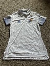 Adidas NCAA Jay Hawks KU Women Sideline Women&#39;s Polo Size Small White Logo - €25,45 EUR