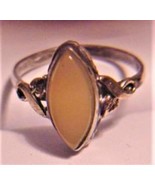 Vtg Sterling &amp; 14KGF Brown Tourmaline? Ring Sz 5 Rare - $105.00