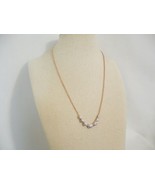 Department Store 18&quot; Rose Gold /Silver Plate Diamond Accent Heart Neckla... - $24.79