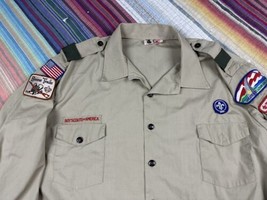 Vintage Boy Scouts of America Button Down USA Made Men&#39;s Adult Uniform S... - £47.47 GBP