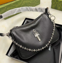 Belt Chain Purse mm6 Blvck Leather Tote Misbhv Paris Designer Ami Plein Handbag - £249.79 GBP