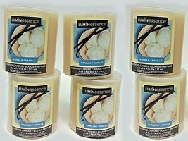 Lot of (6) Luminessence Vanilla Scented Pillar Candles, 2.5 In. X 2.8 In. 7 ozEa - £21.89 GBP