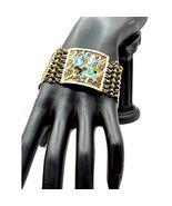 Vintage Gold Plated Sterling Silver Portugal Dancing People Bracelet - $483.86