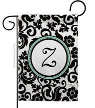 Damask Z Initial Garden Flag Simply Beauty 13 X18.5 Double-Sided House Banner - £15.96 GBP