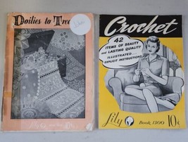 2 Vintage 1940s Lilly Mills Company Crochet Pattern Book Magazines - $19.79