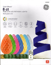 GE 5280890 8CT MULTI COLOR MULTI-FUNCTION G-60 LED PATHWAY LIGHTS - NEW! - $49.95