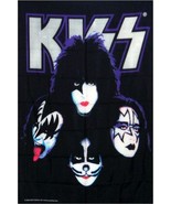 Kiss Four Face Blacklight Poster Flag - 5x3 Ft - £15.74 GBP