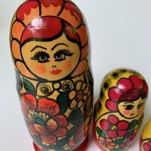 Matryoshka Russian Nesting Dolls Wooden Painted Russian Lot Of 5 - £23.36 GBP