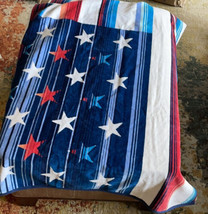 Tommy Bahama Beach Towel Red White Blue American Flag Cotton NWT star’s stripes - $34.93