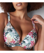 Lane Bryant CACIQUE Cotton Floral PUSH UP Plunge Bra 38C 40B 36D 34DD 42... - $73.80 CAD