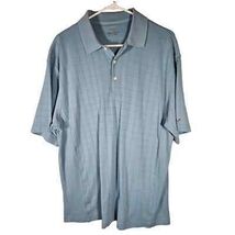 Greg Norman Mens Golf Shirt Polo Shirt Short Sleeve Light Blue Textured ... - $17.43