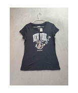 Looney Tunes T Shirt Juniors Size XL Gray Cotton Short Sleeve New York B... - $17.74