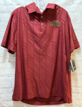 Nike Golf dark red maroon dri-fit polo shirt  L Large All Natural Native... - $20.78