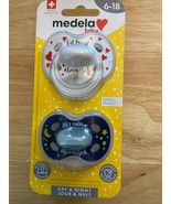 2 Medela Baby Pacifiers 6-18 1 Original &amp; 1 Glow in the Dark *NEW* nn1 - $208.88 MXN
