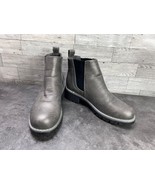 Seven7 Boots Women 8 M Billie shoes Gray Patent Leather  SlipOn Ankle Bo... - $360.37 MXN