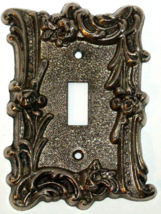RARE VINTAGE SA EDMAR 60T BRASS ROSE SCROLL TOGGLE SWITCH PLATE COVER - ... - £13.46 GBP