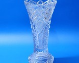 Vintage IMPERIAL GLASS 10&quot; Flared Vase - NUCUT HOBSTAR Sawtooth Rim, Fan... - £34.93 GBP