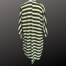 LuLaRoe Linsay Open Front Kimono Horizontal Green White Stripe Small NWT NOS image 7